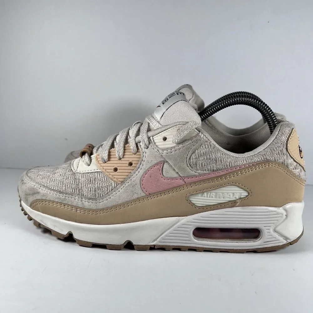 Nike Air Max 90 SE Sun Club Lace Up Athletic Running Shoes Sneakers Women's 9